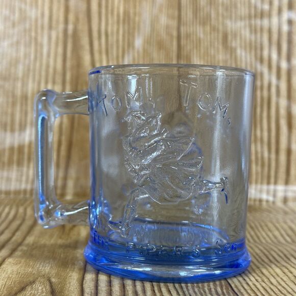 VTG Indiana Glass Tiara Nursery Rhyme Cream And Sugar 5 Piece Set Blue Cobalt - Picture 9 of 16